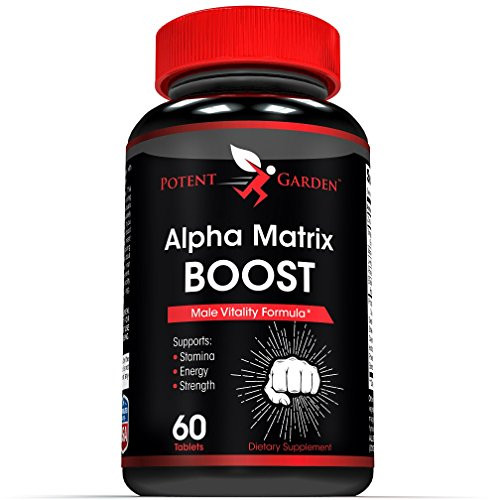 Alpha Matrix Testosterone Booster for Men - Increase Size  Strength  Stamina - Energy  Mood  Endurance Boost - All Natural Performance Supplement - Energy Pills for Men - 60 Capsules - Made in USA