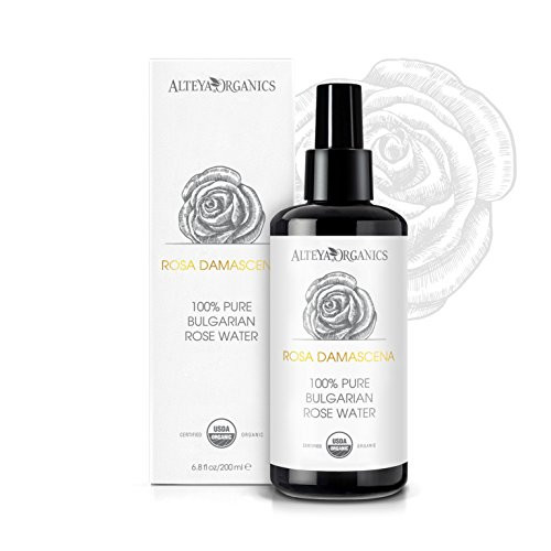 Alteya Organic Rose Water   USDA Certified Organic   Glass Spray Bottle   6-8 Ounces