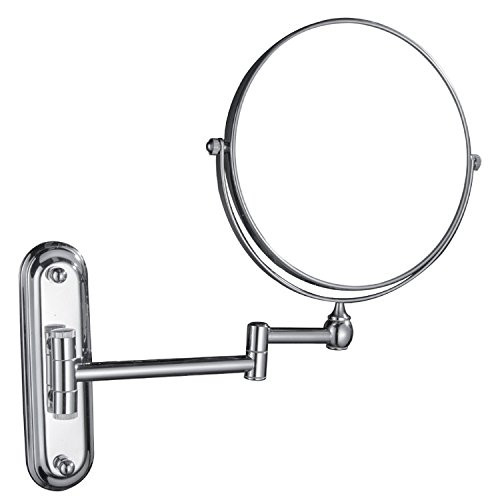 Gecious Wall Mount Vanity Mirror with 10x Magnification,Chrome Finish Circular,8-inch,Double Sided, 360 Degree Swivel Gecious Wall Mount Vanity Mirror with 10x Magnification,Chrome Finish Circular,8-inch,Double Sided, 360 Degree Swivel