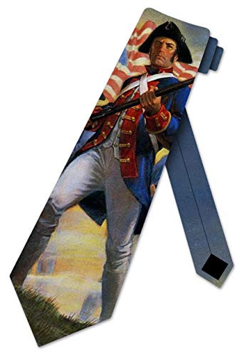 Patriotic Ties Mens Revolutionary Soldier Necktie by Three Rooker