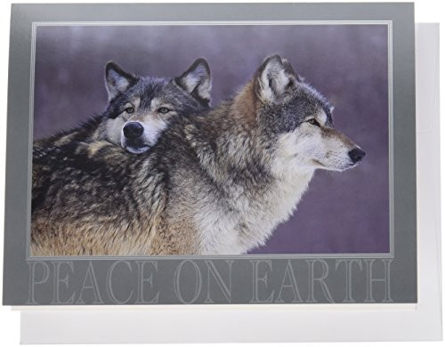 Peaceful Wolves - Timber Wolves Christmas Cards