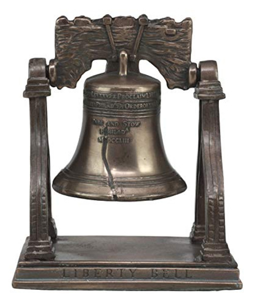 Ebros Independence Hall Liberty Bell Statue 5"Tall American Freedom