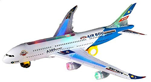 Electric Toy Airplane Air BOU A380 Airplane Toy Big Plane Toy with Flashing Lights and Sounds Blue Bump and Go Kids Airplane Airplane Toys for 3 Year Old Electric Toy Airplane Air BOU A380 Airplane Toy Big Plane Toy with Flashing Lights and Sounds Blue Bump and Go Kids Airplane Airplane Toys for 3 Year Old
