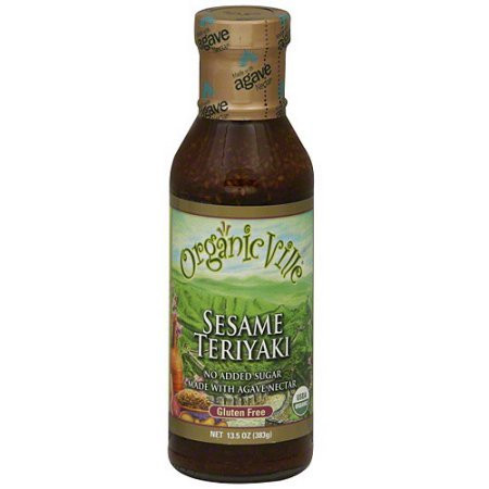 OrganicVille Sesame Teriyaki Sauce   Marinade 13-5 oz Pack of 3