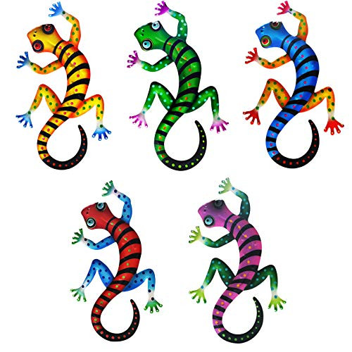 Metal Gecko Wall Decor  Lizard Art Wall Decoration Hang Outdoor Garden for Home  Bedroom  Living Room  Office  Garden