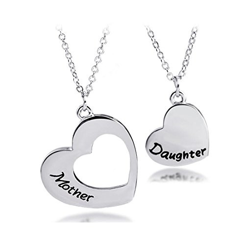 KUIYAI Mother Daughter Necklace Set of 2 Matching Heart Mom and Me Jewelry Mother Daughter Heart KUIYAI Mother Daughter Necklace Set of 2 Matching Heart Mom and Me Jewelry Mother Daughter Heart
