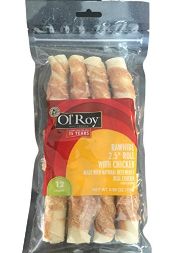 Ol  Roy Dog Treats  Rawhide Chicken Twists 2-5 inch  12 Count