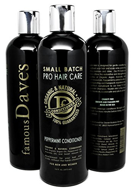Daves Premium Sulfate Free Hair Conditioner 16 oz- Dry and Damaged Treatment with Organic Natural Argan Oil Peppermint Avocado and Almond Oils - Sulfate Free for Men Women and Teens Daves Premium Sulfate Free Hair Conditioner 16 oz- Dry and Damaged Treatment with Organic Natural Argan Oil Peppermint Avocado and Almond Oils - Sulfate Free for Men Women and Teens