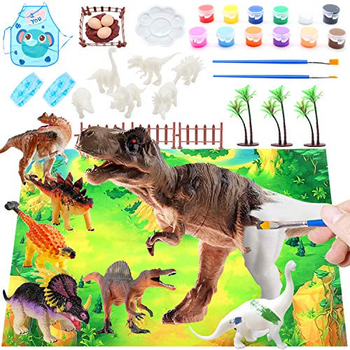 41pcs Dinosaur Painting Kit for Kids Crafts and Arts Set Painting Kit Decorate Your Own Dinosaur Figurines DIY Dinosaur Arts Crafts 3D Painting Dinosaurs Toys for Kids Boys Girls Age3 4 5 6 7Years Old 41pcs Dinosaur Painting Kit for Kids Crafts and Arts Set Painting Kit Decorate Your Own Dinosaur Figurines DIY Dinosaur Arts Crafts 3D Painting Dinosaurs Toys for Kids Boys Girls Age3 4 5 6 7Years Old