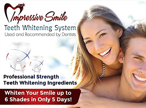 Impressive Bright White Smile Professional Strength Teeth Whitening Kit is Developed by Dental Professionals for at-Home and in-Office Use- Whiten up to 6 Shades in 2 Days