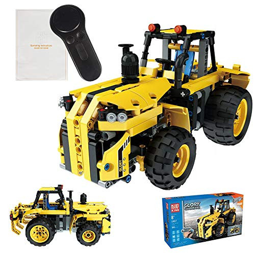 IAMGlobal Remote Control Building Blocks, STEM Toys, RC Construction Vehicle Set Toys, Construction Engineering Kit, Educational Engineering Building Blocks Kits for Kids for Boys and Girls 7-12 Years