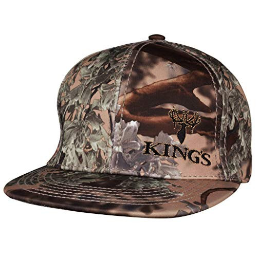 King s Camo Logo Flat Bill Snap Back Hat  One Size  Desert Shadow
