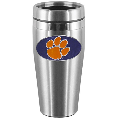 NCAA Clemson Tigers Steel Travel Mug  Steel  14 oz