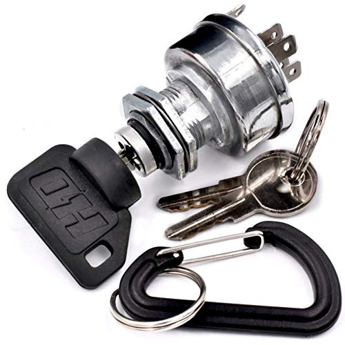 HD Switch Starter Ignition Switch Replaces John Deere EZTrak Ztrak Z225 Z235 Z245 Z255 Z425 Z435 Z445 Z465 Z625 Z645 Z655 Z665 - Umbrella Key Upgrade   Free Carabiner