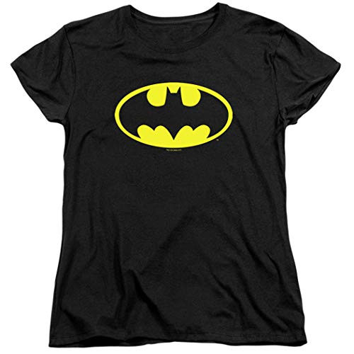 Womens Batman Classic Logo T Shirt for   Stickers Small Black