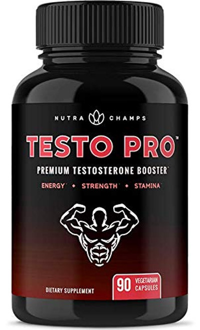 Premium Testosterone Booster for Men - Powerful Stamina  Strength  Energy   Endurance Supplement - Supports Healthy Test Training   Natural T Levels - 90 Vegan Capsules
