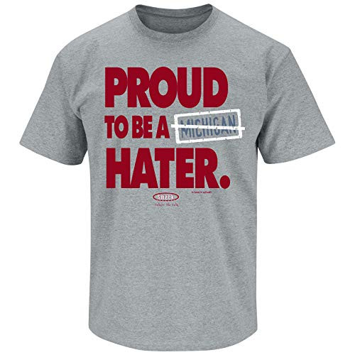 Ohio State Football Fans- Proud to Be A Michigan Hater Red T-Shirt Sm-5X Short Sleeve  4XL