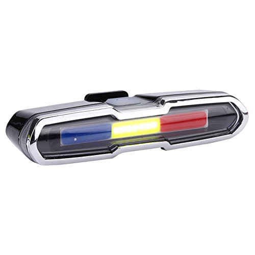 Dilwe Bicycle Rear Light  Ultra Bright USB Rechargeable High Intensity LED Tail Light Accessories for Cycling Mountain Bike RedBlueWhite