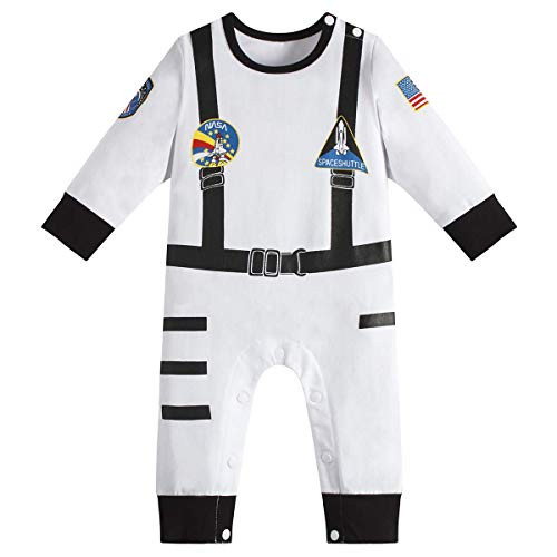 Paddy Field Baby Boys Girls Astronaut Suit Space Explorer Jumpsuit Cosplay Costume Halloween 18-24 Months
