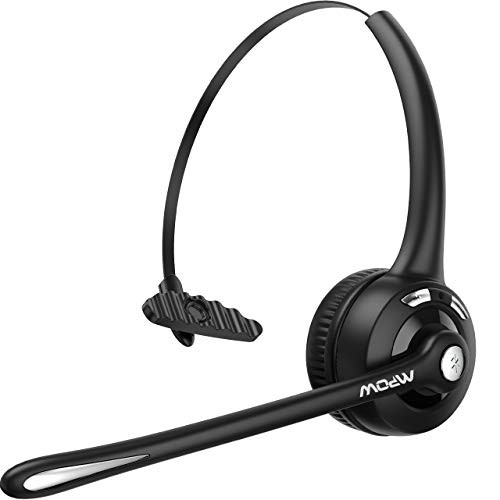 Mpow Bluetooth Headset V5-0 with Microphone  Wireless Headphones CVC6-0 Noise Canceling  16H Talk Time  On Ear for Truck Driver  Cell Phone  Call Center  Office  Skype