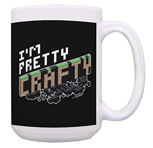 Classic Gamer Old School Gamer I m Pretty Crafty World Craft Blocks 15-oz Coffee Mug Tea Cup Black Classic Gamer Old School Gamer I m Pretty Crafty World Craft Blocks 15-oz Coffee Mug Tea Cup Black