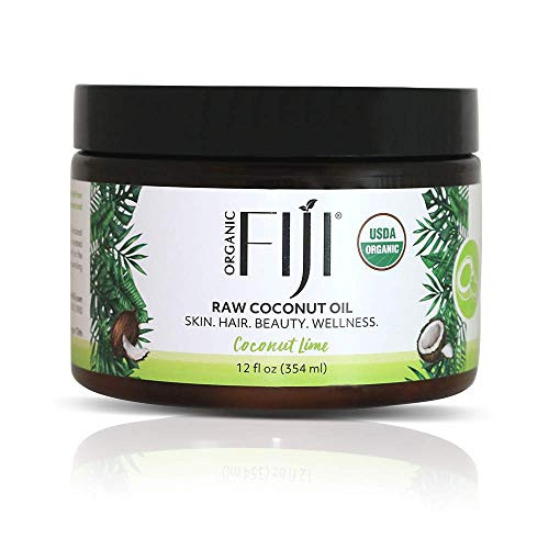 Organic Fiji Raw Cold Pressed Coconut Oil 12 oz Coconut Lime