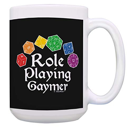 Classic Gamer Gamer Girl Role Playing Gaymer RPG Board Game Dice 15-oz Coffee Mug Tea Cup Black Classic Gamer Gamer Girl Role Playing Gaymer RPG Board Game Dice 15-oz Coffee Mug Tea Cup Black