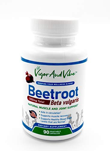 Premium Beet Root with Organic Beet Root Powder  90 Capsules  with Natural Nitrate Capsules That Helps Muscle Recovery  Lower Blood Pressure  Support Healthy Blood Sugar Levels- Superfood Capsules-