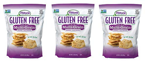 Miltons Gluten Free Crackers Multi-Grain- Multi-Grain Gluten-Free Baked Crackers Pack of 3  4-5 oz-