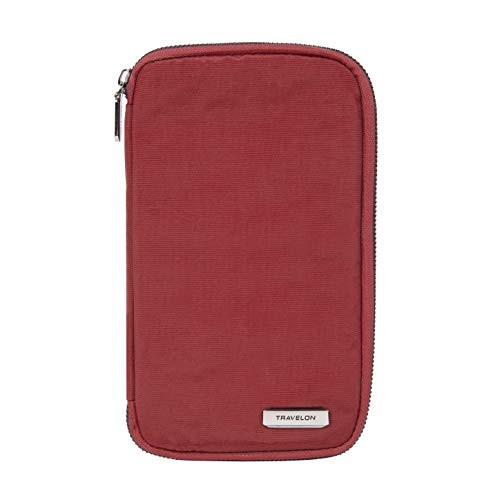 Travelon Women s RFID Blocking Family Passport Zip Wallet Poppy One Size Travelon Women s RFID Blocking Family Passport Zip Wallet Poppy One Size