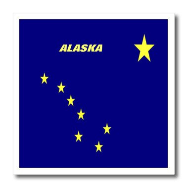 3dRose ht450523 State Flag of Alaska-Iron on Heat Transfer for White Material  10 by 10-Inch