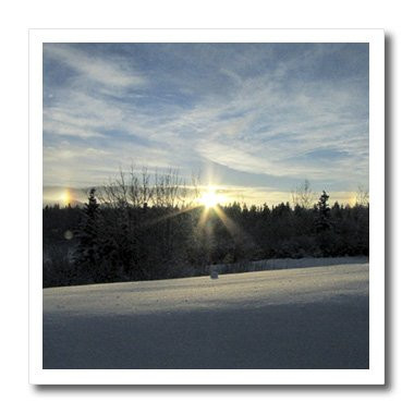 3dRose ht138713 Sundogs on The Alaska Highway 2-Iron on Heat Transfer for White Material  10 by 10-Inch