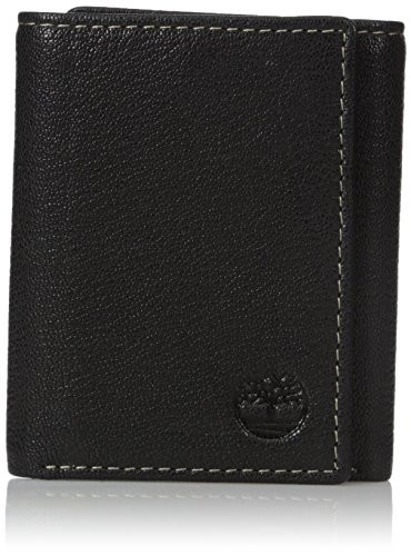 Timberland Men s Genuine Leather RFID Blocking Trifold Security Wallet  black  One Size