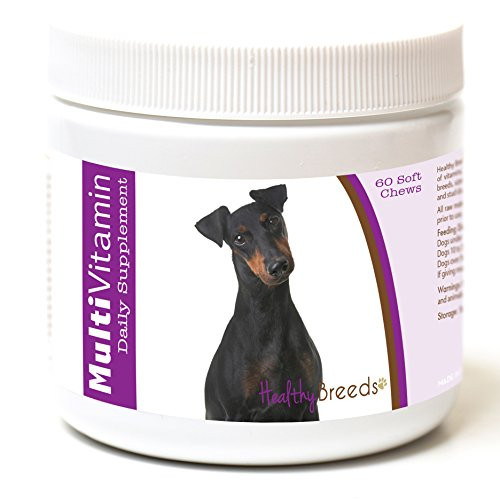 Healthy Breeds Dog Soft Chew Vitamins for Manchester Terrier - OVER 200 BREEDS - For Small Medium   Large Breeds - Easier Than Liquid or Powders - 60 Chews