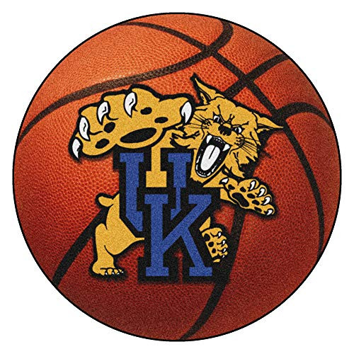 FANMATS NCAA University of Kentucky Wildcats Nylon Face Basketball Rug