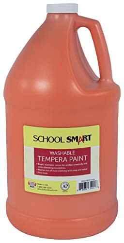 School Smart Washable Tempera Paint  Gallon  Orange