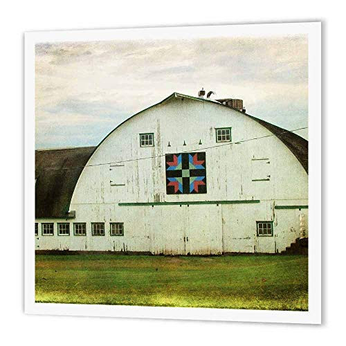 3dRose ht1082083 Amish Barn Quilt by Angelandspot-Iron on Heat Transfer for Material  10 by 10-Inch  White