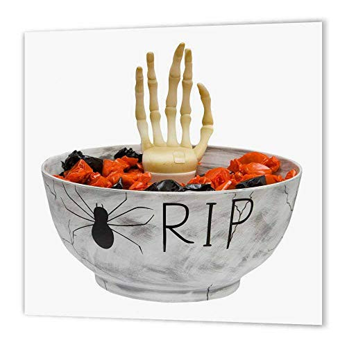3dRose ht1313133 Halloween Rip Candy Bowl Iron on Heat Transfer  10 by 10-Inch  for White Material