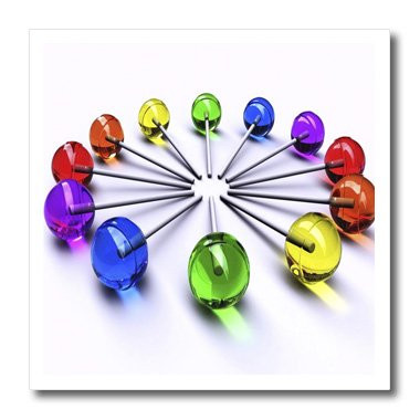 3dRose ht532713 Lollipop Clock Iron on Heat Transfer Paper for White Material  10 by 10-Inch