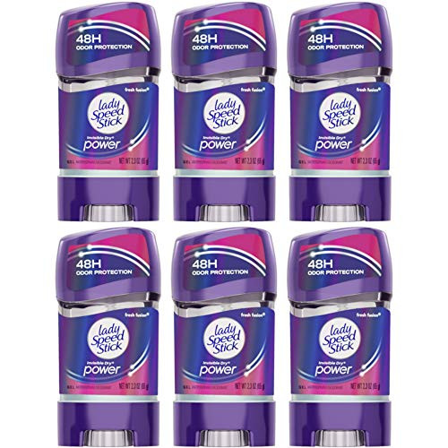 Lady Speed Stick 48HR Antiperspirant Deodorant Gel Fresh Fusion 2-30 oz Pack of 6 Lady Speed Stick 48HR Antiperspirant Deodorant Gel Fresh Fusion 2-30 oz Pack of 6