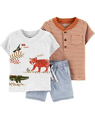 Carter s 3-Piece Animals Little Short Set 9 Months