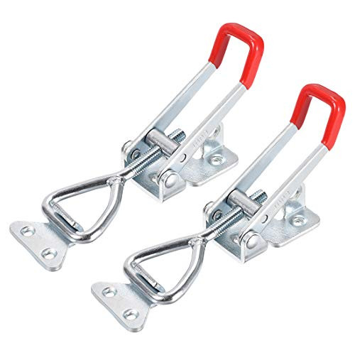 uxcell 661lbs Holding Capacity Iron Pull-Action Latch Adjustable Toggle Clamp  2 Pcs