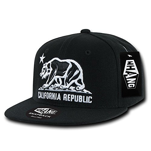 WHANG California Republic Snapbacks  Black 2