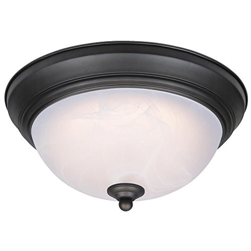 Westinghouse6400600 11-Inch LED Indoor Flush Mount Ceiling Fixture, Oil Rubbed Bronze Finish with White Alabaster Glass Westinghouse6400600 11-Inch LED Indoor Flush Mount Ceiling Fixture, Oil Rubbed Bronze Finish with White Alabaster Glass