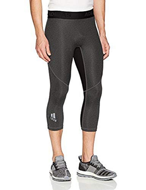 adidas AlphaSkin Sport Three-Quarter Tight - Men s Training 3XLT Dark Grey Heather-Black