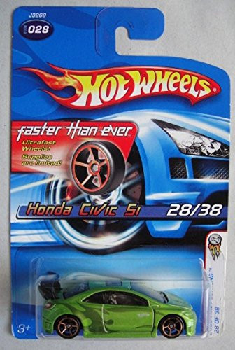 HOT WHEELS FASTER THAN EVER 2006 FIRST EDITIONS  GREEN HONDA CIVIC SI  28 5OSP