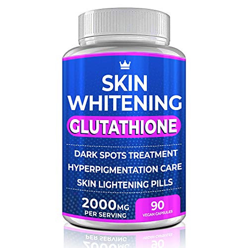 Glutathione Whitening Pills - 90 Capsules 2000mg Glutathione - Effective Skin Lightening Supplement - Dark Spots  Melasma   Acne Scar Remover  Hyperpigmentation Treatment - Anti-Aging Antioxidant Glutathione Whitening Pills - 90 Capsules 2000mg Glutathione - Effective Skin Lightening Supplement - Dark Spots  Melasma   Acne Scar Remover  Hyperpigmentation Treatment - Anti-Aging Antioxidant