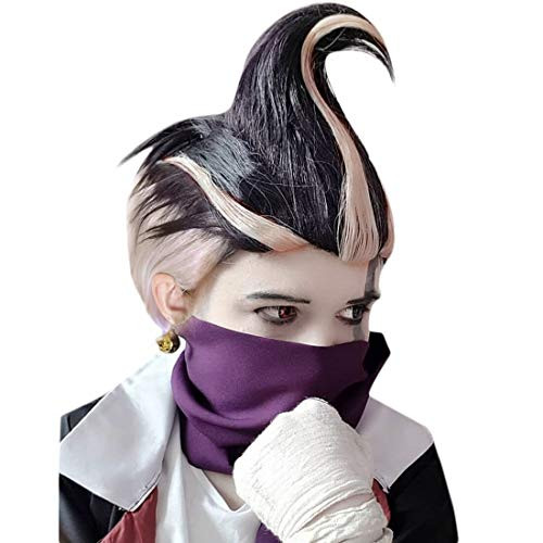 JoneTing Black and Blonde Cosplay Costume Synthetic Short Wavy Wigs Hair for Men JoneTing Black and Blonde Cosplay Costume Synthetic Short Wavy Wigs Hair for Men
