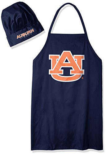 Pro Specialties Group NCAA Auburn Tigers Mens Chef Hat Anhd Apron  Full Color Team Logo