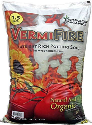Vermicrop VCFIRE VermiFire Nutrient Rich Potting Soil, 1.5cf